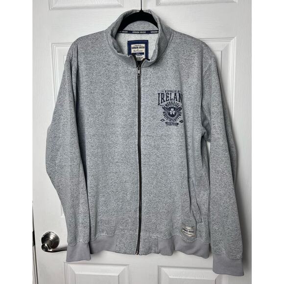 Original Celtic Urban Irish Gray Full Zip Long Sleeve Sweatshirt Size XL - Picture 1 of 7